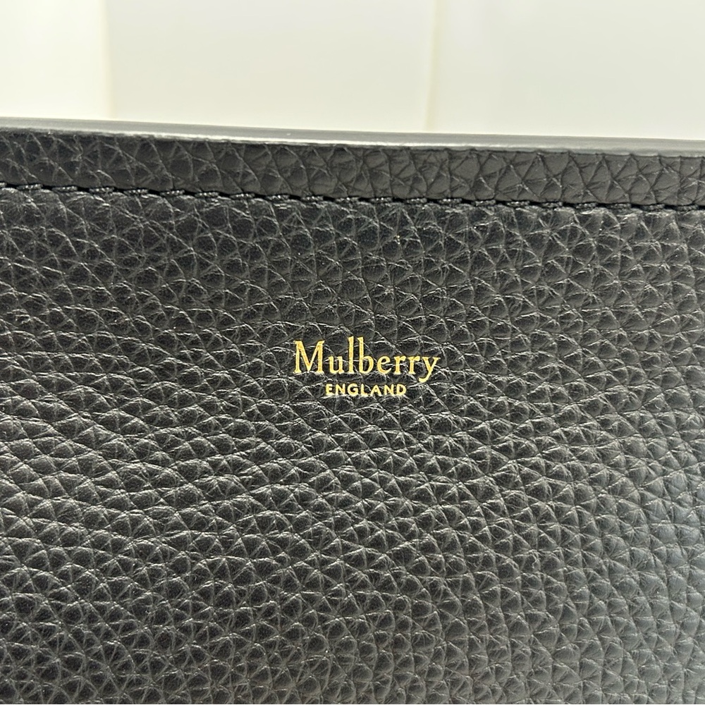 Mulberry Amberly Medium Satchel Black w/Gold Hardware EUC - Picture 3 of 15